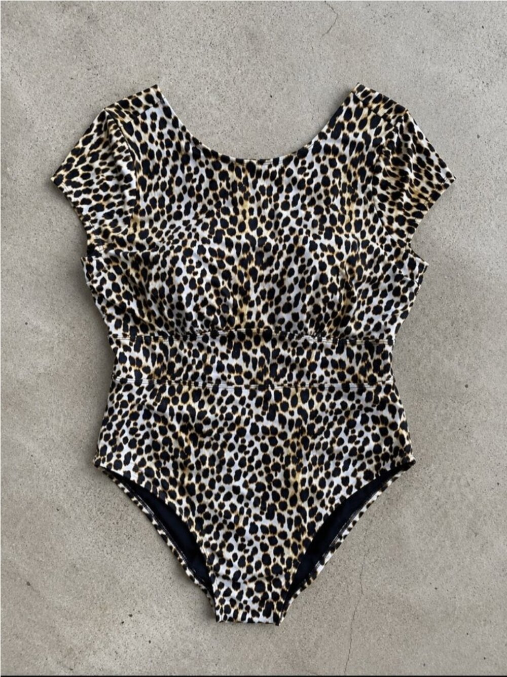 Torrid Active Swim Leopard Print One Piece Swimsuit 3X NWT Cap Sleeve